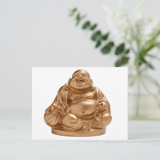Happy Buddha Postkarte (Stehend Vorderseite)