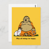 HAPPY BUDDHA POSTKARTE (Vorne/Hinten)