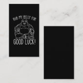 Happy Buddha Rub my Bly für viel Glück Buddhist Visitenkarte (Vorne/Hinten)