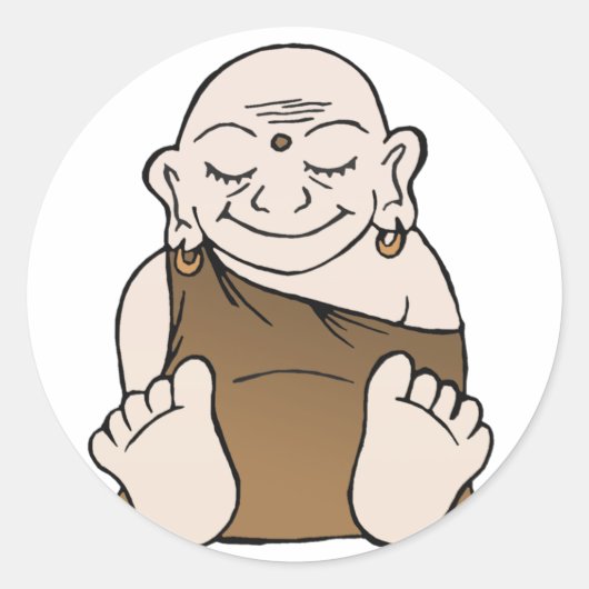 Happy Buddha Stickers (Vorderseite)