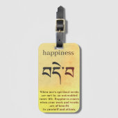 Happy Buddha Symbol Gepäckanhänger (Vorderseite Vertikal)