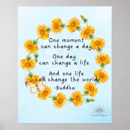 Happy Buddha Zitat Poster