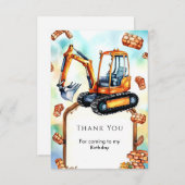 Happy Builder Construction Geburtstag Dankeskarte (Vorne/Hinten)