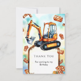 Happy Builder Construction Geburtstag Dankeskarte