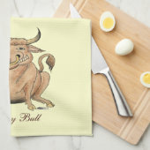 Happy Bull Geschirrtuch (Viertel Falte)