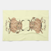 Happy Bull Geschirrtuch (Horizontal)
