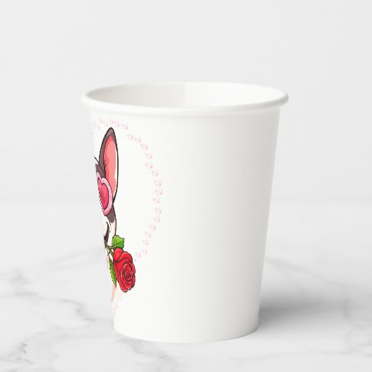 Happy bull terrier pappbecher (Links)