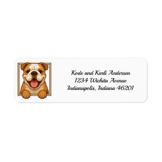 Happy Bulldog Rücksendeadresse (Vorne)