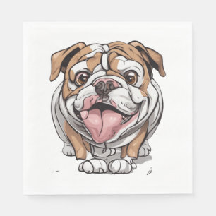 Happy Bulldog Serviette
