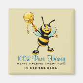 Happy Bumble Bee mit einem Scoop of Honey Magnet (Vorne)