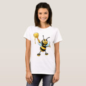Happy Bumble Bee mit einem Scoop of Honey T-Shirt (Vorne ganz)