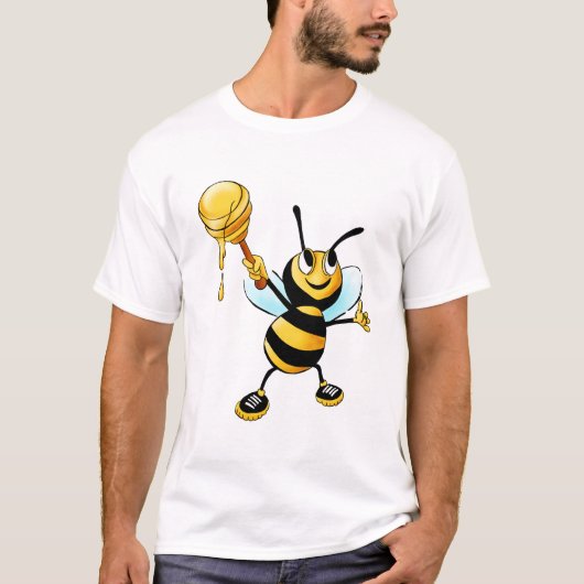 Happy Bumble Bee mit einem Scoop of Honey T-Shirt (Vorderseite)