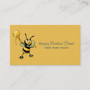 Happy Bumble Bee mit einem Scoop of Honey Visitenkarte