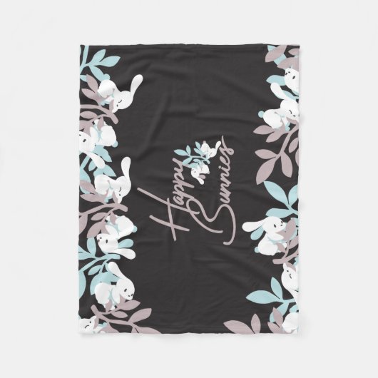 Happy Bunnies Fleecedecke (Vorderseite)