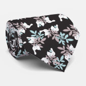 Happy Bunnies und Blumengraden-Muster Krawatte (Gerollt)