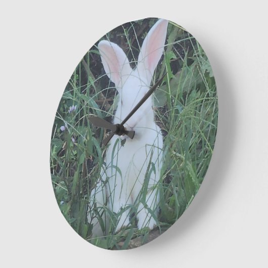 Happy Bunny Große Wanduhr (Winkel)