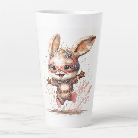 Happy Bunny Latte Tasse (Vorderseite)