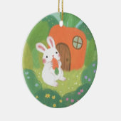 Happy Bunny mit Carrot in Forest Keramik Ornament (Rechts)