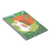 Happy Bunny mit Carrot in Forest Notizblock (Rechte Seite)