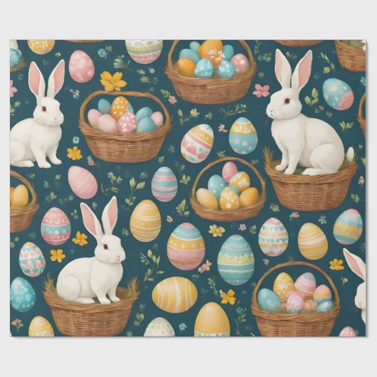 Happy Bunny Oaster Moderne Sammlung Geschenkpapier (Flach)