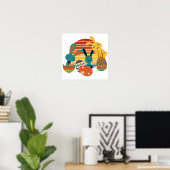 Happy Bunny, Ostereier, Niedlich Poster (Heimbüro)