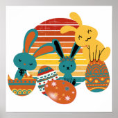 Happy Bunny, Ostereier, Niedlich Poster (Vorne)