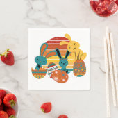 Happy Bunny, Ostereier, Niedlich Serviette (Beispiel)