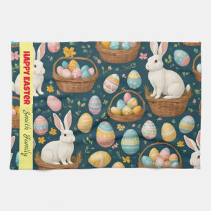 Happy Bunny Ostern Moderne Kollektion Geschirrtuch