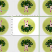 Happy Buns in Cabbage Stoff (Kachel)