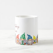 Happy bunt gnomes elegante Drehbuch Urlaub Kaffeetasse (Mittel)