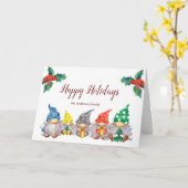 Happy bunt gnomes elegante Skriptkarte Karte (Gelbe Blume)