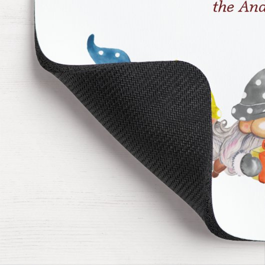 Happy bunt gnomes elegantes Drehmousepad Mousepad (Ecke)