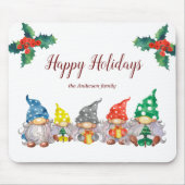 Happy bunt gnomes elegantes Drehmousepad Mousepad (Vorne)