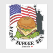 Happy Burger Day Aufkleber (Blatt)
