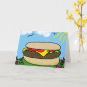 Happy Burger Day Card Karte (Gelbe Blume)