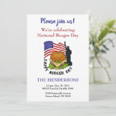 Happy Burger Day - individuelle Einladung (Stehend Vorderseite)