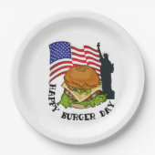 Happy Burger Day Pappteller (Vorderseite)