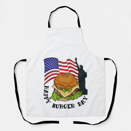 Happy Burger Day Schürze (Vorderseite)