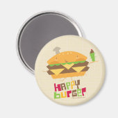 Happy Burger Magnet (Vorderseite/Rückseite)