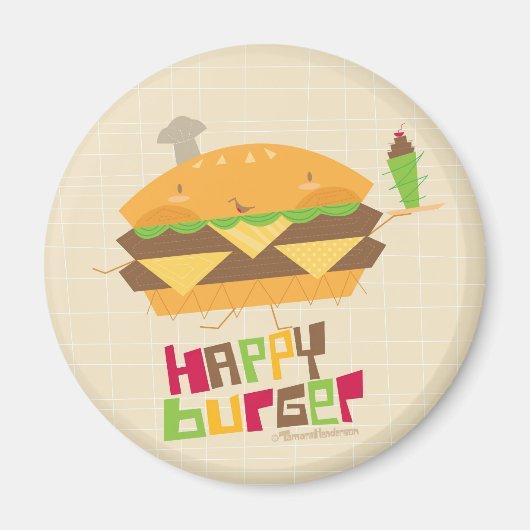 Happy Burger Magnet (Vorne)