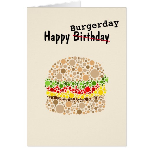 Happy Burgerday Burger in Punkten (Vorne)