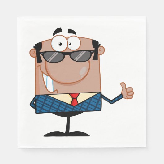 Happy Business man Serviette (Vorderseite)