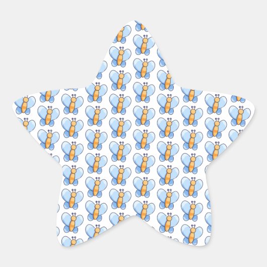 Happy Butterfly Baby Shower Stickers (Vorderseite)