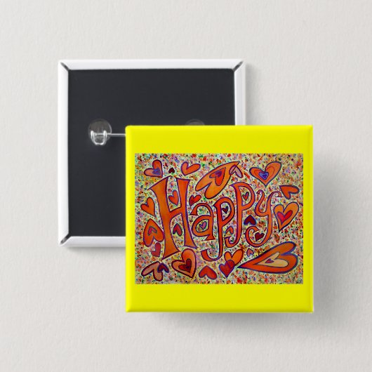 Happy Button (Vorne & Hinten)