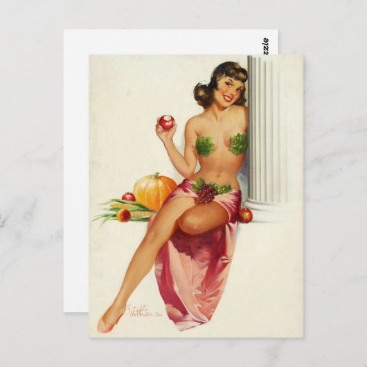 Happy Button Up Postkarte (Vorne/Hinten)