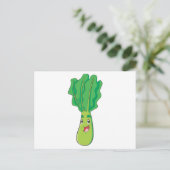 Happy Cabbage Gemüse Postkarte (Stehend Vorderseite)