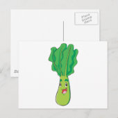 Happy Cabbage Gemüse Postkarte (Vorne/Hinten)