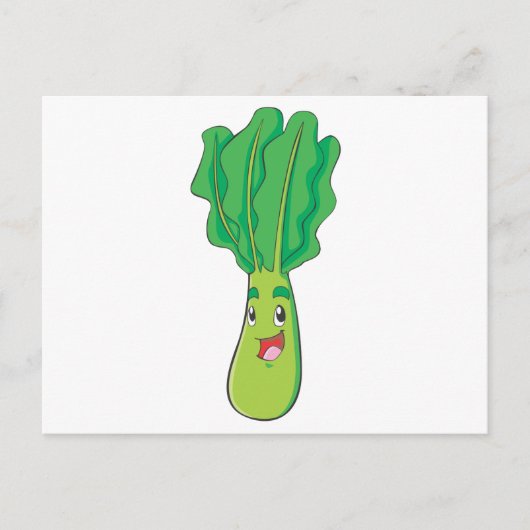 Happy Cabbage Gemüse Postkarte (Vorderseite)