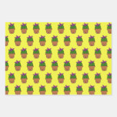Happy Cacti Wrapping Paper Geschenkpapier Set (Vorderseite 3)
