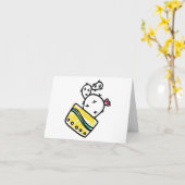 Happy Cactus, Cacti Dancing BLANK Karte (Gelbe Blume)